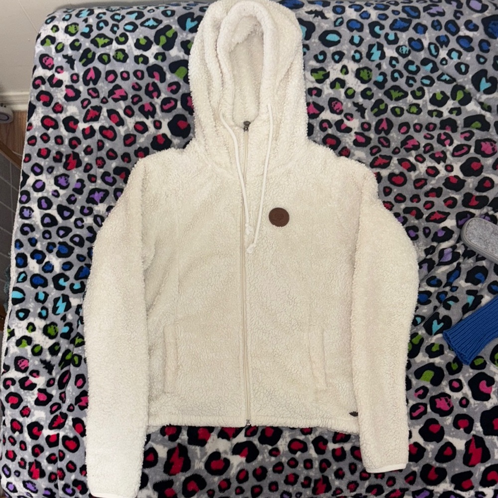 Cozy White Sherpa Hoodie